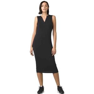 Prana Foundation Midi Black Jersey Dress, Size S, New